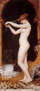 John William Godward Venus Binding her Hair oil painting reproduction
